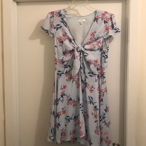 Blue mini garden dress